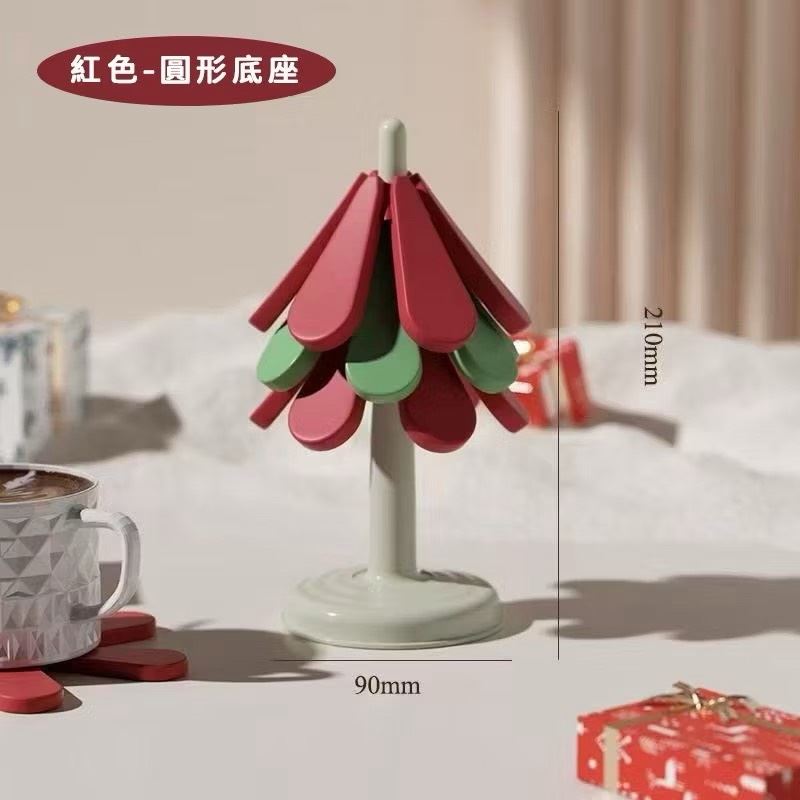 聖誕樹隔熱杯墊創意小物聖誕樹組